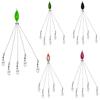 5PCS Stainless Steel Umbrella Fishing Lures 5 Arms Umbrella Rig Fishing Lure  Trout Perch Walleye