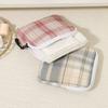 Sanitary Napkin Bag Checkered Pattern Zipper Design High Capacity Built-in Small Pocket Cute Women Sanitary Pad Tampon Holder Girl Supply