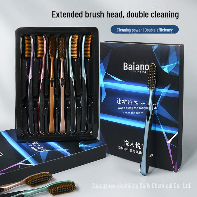Efficient U-shaped Soft-Bristle Toothbrush, Long-Head Design, Packaged Individually, Ideal for Dropshipping