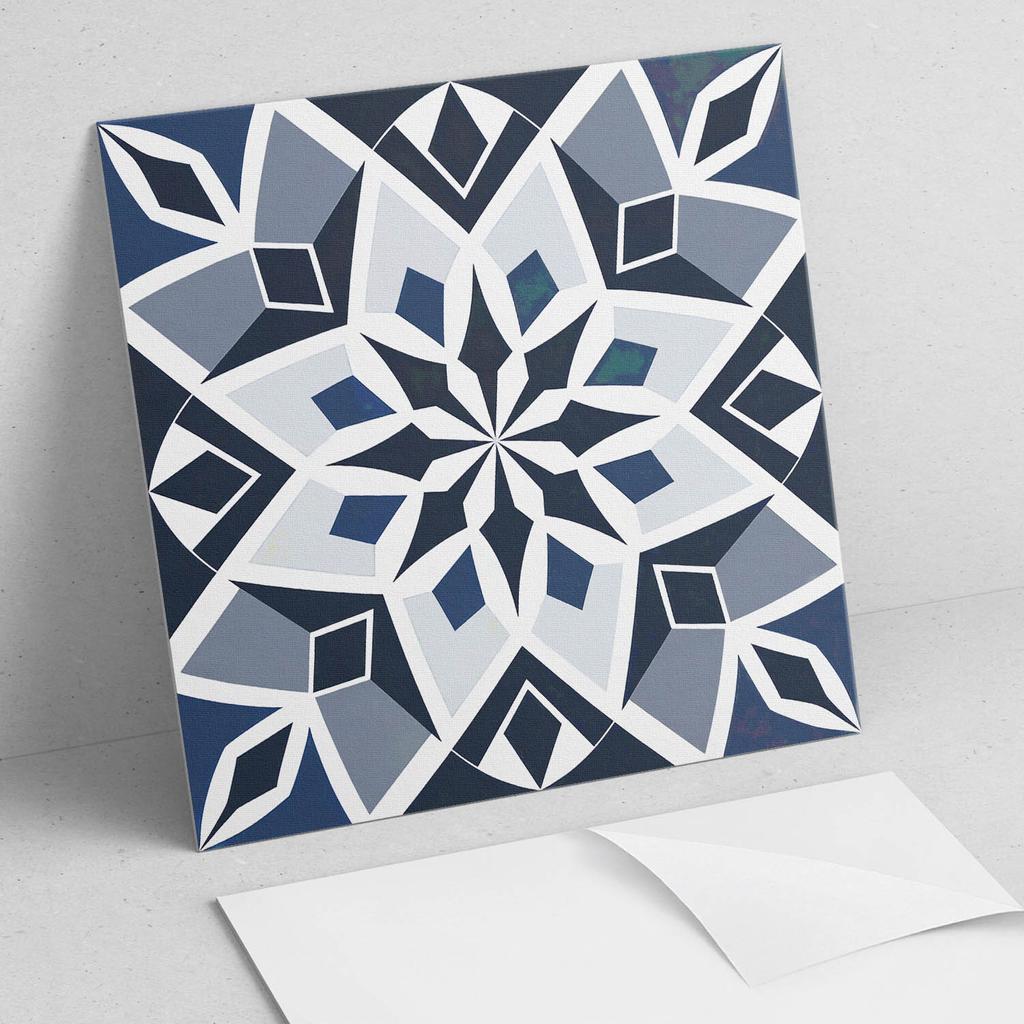 Samoprzylepna Dekoracja Winylowa Na Ścianę Geometryczny Wzór Kwiatowy 20X20X20 Cm