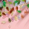 100pcs Acrylic Leaf Shaped Charms Colored Leaves Spacer Beads for DIY Necklaces Bracelets Crafts Charms Jewelry Making Supplies