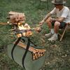 Heavy-Duty Firewood Carrier Bag Large Capacity with Sturdy Handles Log Transporter Scratch-resistant Oxford Cloth