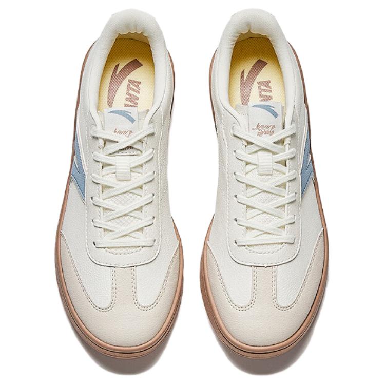 Anta Trendy Versatile Ttlite Durable Lightweight Low-Top Skate Shoes Women sneaker Ivory-White Sand-Gray Dusty-Blue 922538033-3
