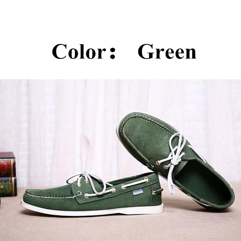 Men Genuine Nubuck Leather Docksides Classic Boat Shoes,Men Designer Sneakers For Hommme Femme Plus Size Loafers Y071