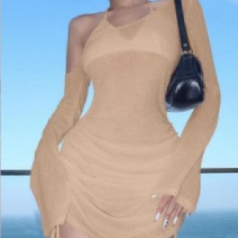 Women's Sexy Lace Dress Strap Mesh Tight Back Strap Short Dress Beach Dress