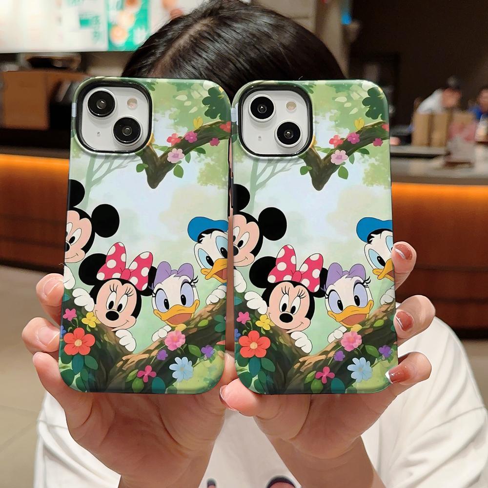 Disney phone case, double-layer protective cover, suitable for iPhone X/XS/SE/7/8/11/12/13/14/15/16/17 Pro Max Plus