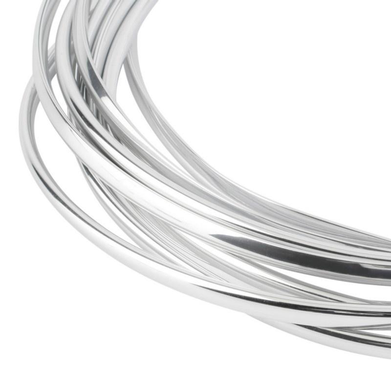 4m DIY Shape Silver Air Vent Grille Switch Rim Trim Outlet Decoration Strip Interior Decor Sticker