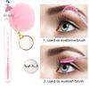 Dustproof Eyebrow Comb Beauty Tools Eyelash Brush Tube With Pompom Lash Extension Makeup Brush 11.5cm