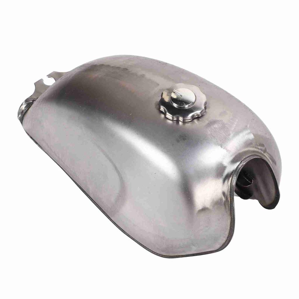 2.4 Gallons Motorcycle Gas Fuel Tank Bare Metal Retro Design Replacement for CFMOTO Mandrill