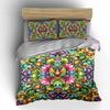 Colorful Floral Bird Decorations Set Soft Skin-Friendly Bedding Set Includes 1 Duvet Cover And 2 Pillowcase Gift