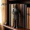 Historical Story Collectible Statue Medieval Knight Bookshelf Decor, Armored Bookend Statue, Gothic Library Shelf Decoration, Action Figure