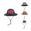 Retro color matching quick drying bucket hat outdoor mountain visor mountain camping sun protection western denim