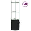 Tomato Cages with Plant Sacks 8 pcs 116 cm Steel and PP