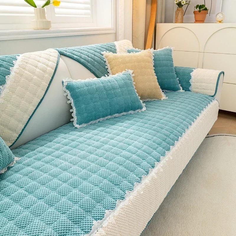 

Чехол для дивана для гостиной, хлопковые чехлы для диванов, жаккардовые подушки для дивана, четыре сезона, полотенце для дивана, L-образный защитный чехол для дивана 70x70