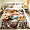 Thème Jardin Fleuri Couverture Douce Personnalisée Nom Personnalisé Impression Texte Couverture Chaude Décoration Canapé Maison Chambre à Coucher