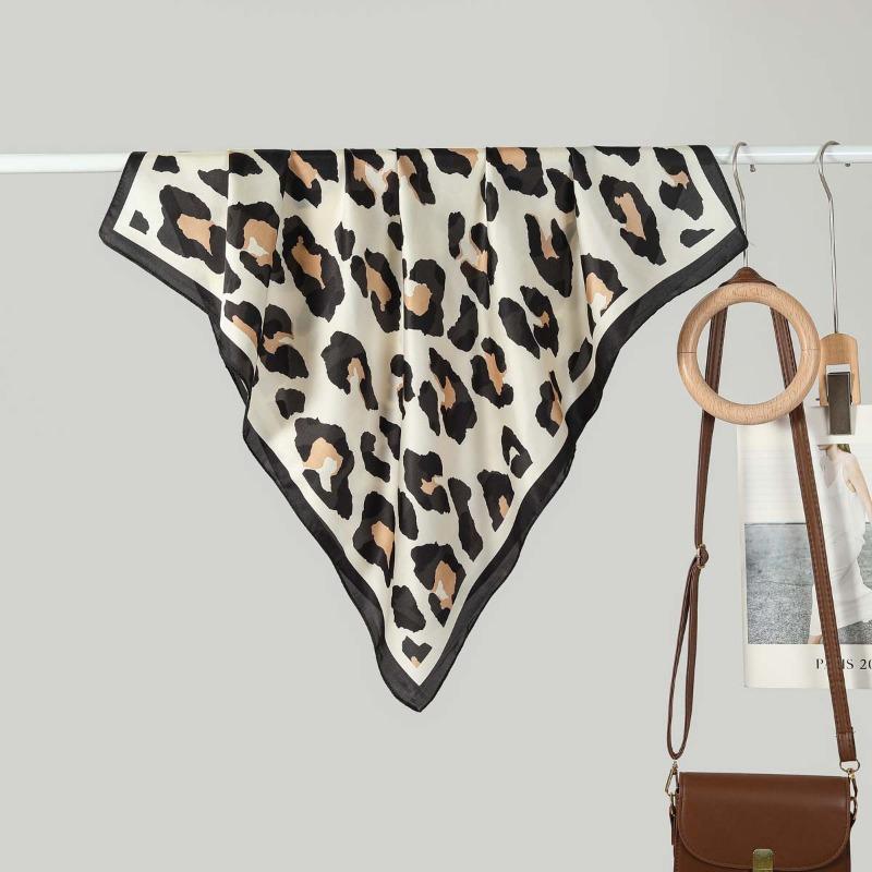 Women S Fashionable Versatile 70cm Square Silk Like Neck Scarf
