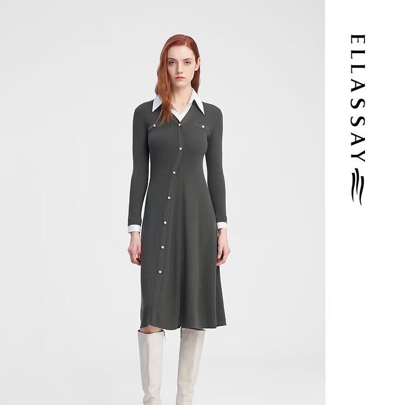 

ELLASSAY Merino Wool Knitted Midi Dress L