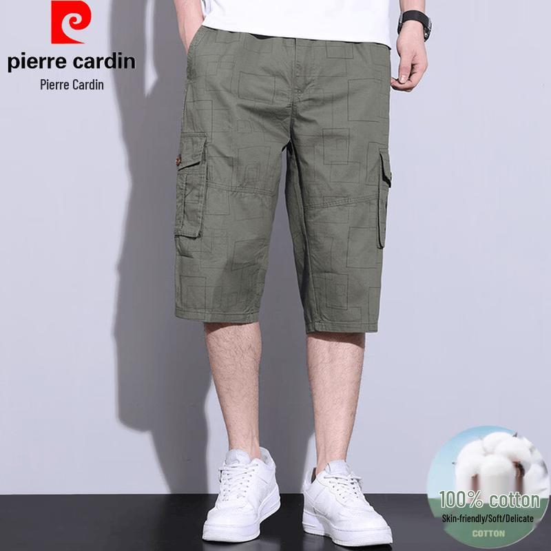 Pierre Cardin Men s Summer Solid Straight Leg Capri Pants 3XL