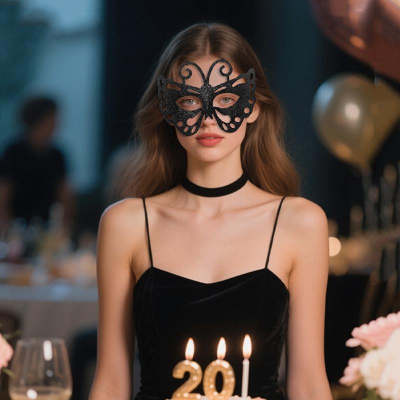 Butterfly Mask Eyemask Masquerade Mask Halloween Cosplay Costume Accessory Venetians Mask Mardi Gras Mask for Women Girls
