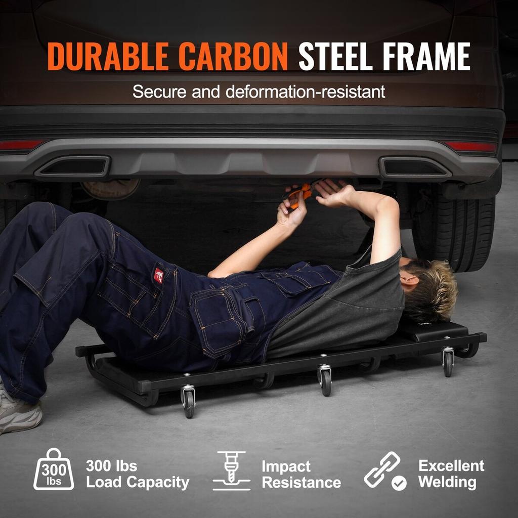 40 In Mechanic Garage Creeper 300 Lbs Capacity Automotive Rolling Creeper
