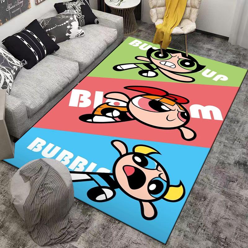 Colorful Cartoon Characters Carpet Design for Kids Room Decor Suitable for use as an anti-slip for living room bedroom sofas