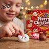 Sensory Relief Gifts for Classmates 2026 Christmas Dumplings Advent Calendar with 24 Mini Bun Squeeze Party Supplies Students Toys Festive Countdown
