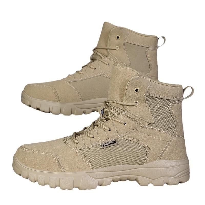 Autumn and Winter High-top Outdoor Military Boots Fashion Casual Shoes Outdoor Mountaineering Hiking Shoes High-top Martin Boots Combat Training Boots