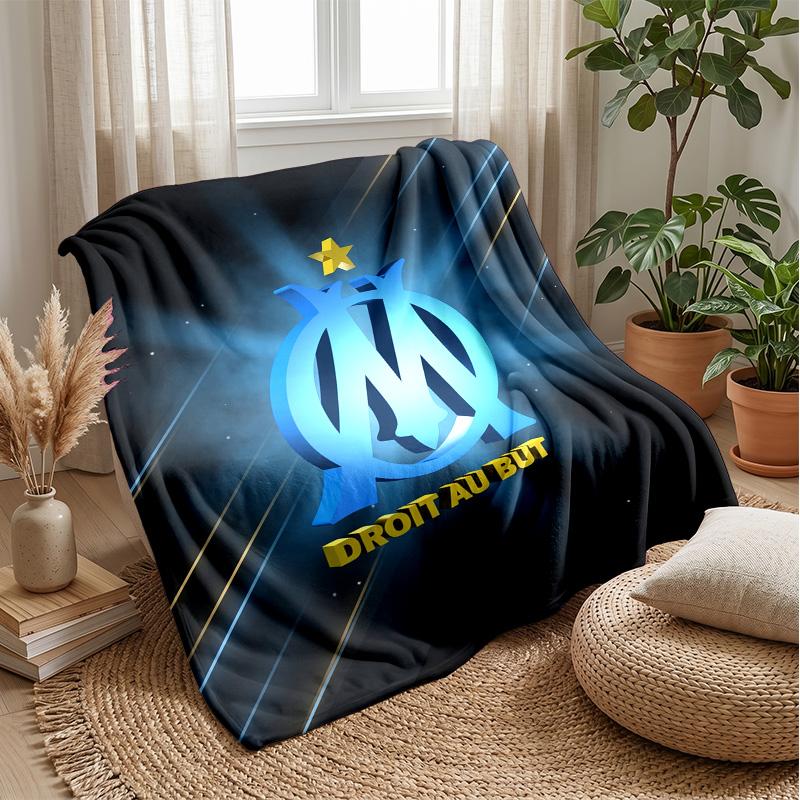 Olympique Lyonnais FC Soft Flannel Fleece Blanket Lightweight Cozy Warm Throw Blanket For Sofa Bed Home Decor