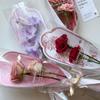 Retro Floral Single Stem Bouquet Sleeve for Fresh Flowers - DIY Gift Packaging Bag for Roses and Florists