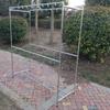 Steel Pipe Double Rod Clothes Drying Rack for Quilts and Household Balcony Use.