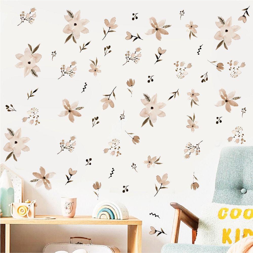 DIY Decorative Decals Boho Wall  Art New Flowers Wall Stickers  Home Decoration