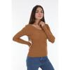 Standard Size Stair Collar Knitwear Blouse