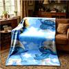 Blue Smur-f Characters Throws Blanket Flannel Blankets Plush for Couch Bed Gifts for Men Women Travel Picnic Blanket Christmas Fan Gifts