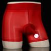 Physiological Sissy Lingerie Men Sexy Oil Glossy Boxer Short Gay Perspective Underpants Erotic Open Closed Penis Pouch Underwear