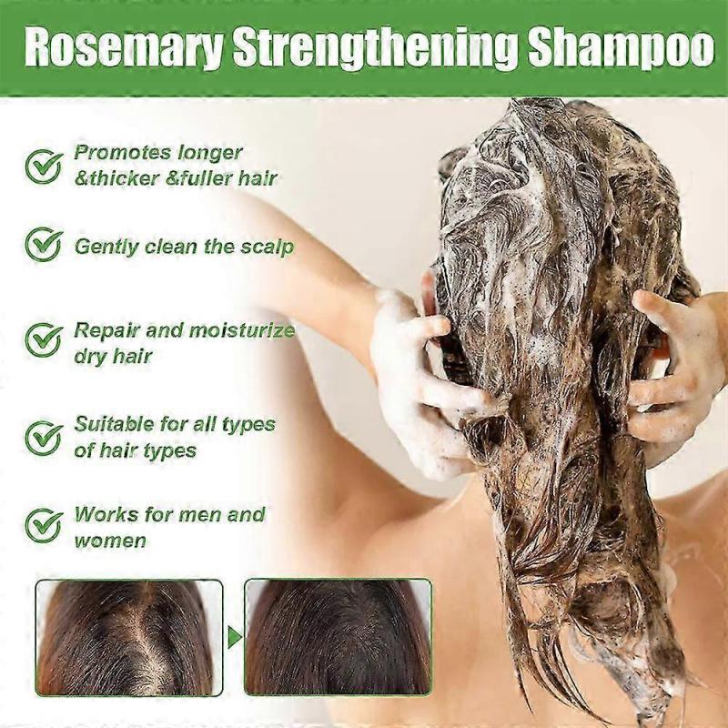 Rosemary Shampoo for Hair Growth Treatment, Stimulates Healthy Hair, Anti-Hair Loss, Natural Plant Extract, for Men and Women