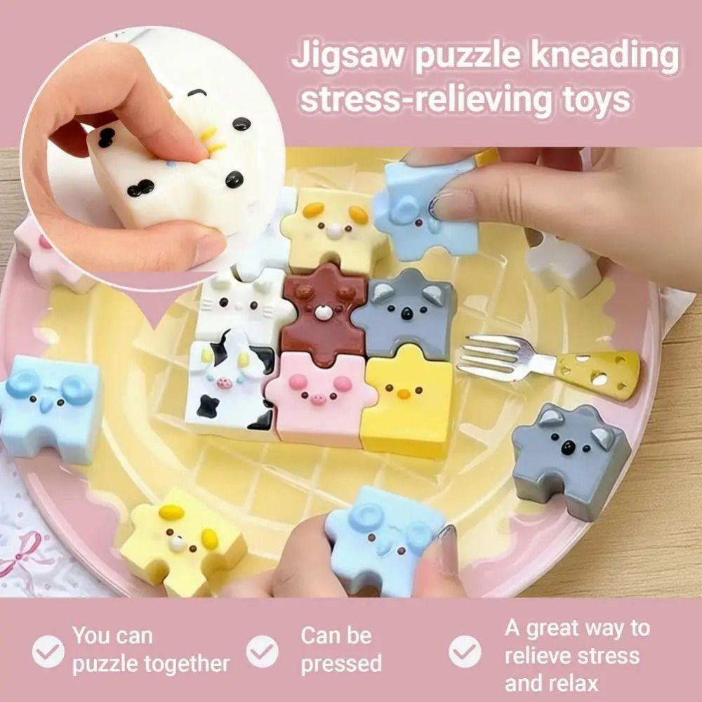 Food-grade Silicone Squeeze Toy Slow Rebound Silicone jigsaw puzzle toys  For Kids