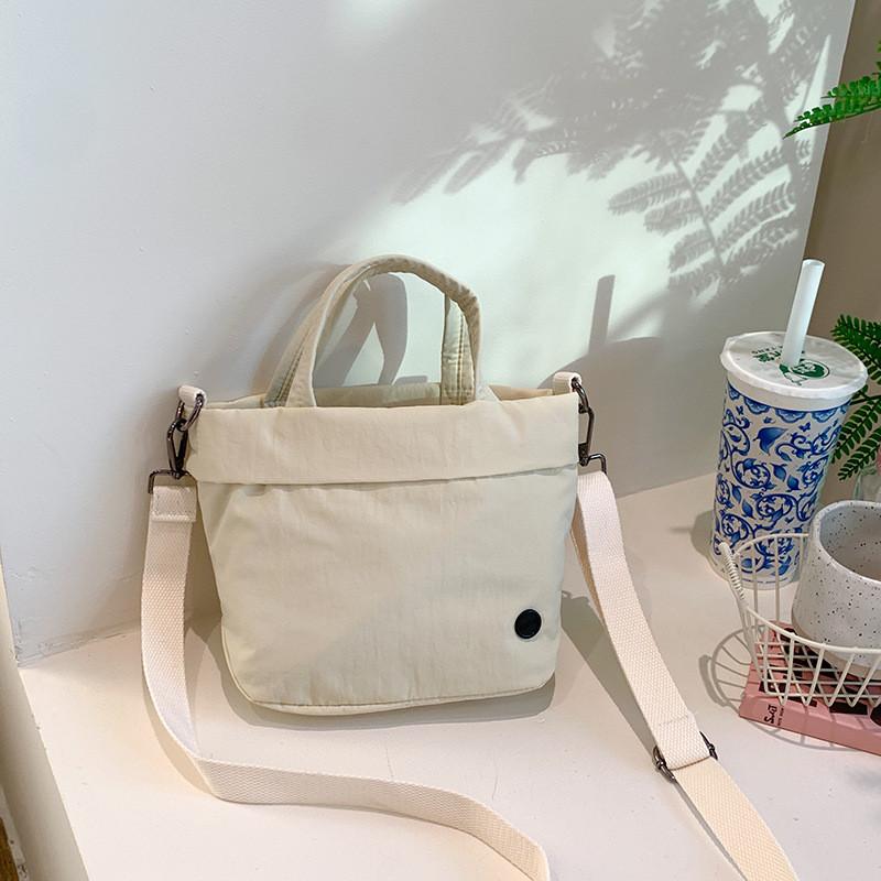 Solid Simple Color Handheld Water Bucket Pack Kids Shoulder Bag Casual School