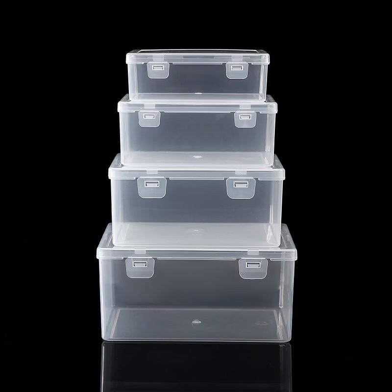 Rectangular Transparent PP Storage Box with Double Buckle