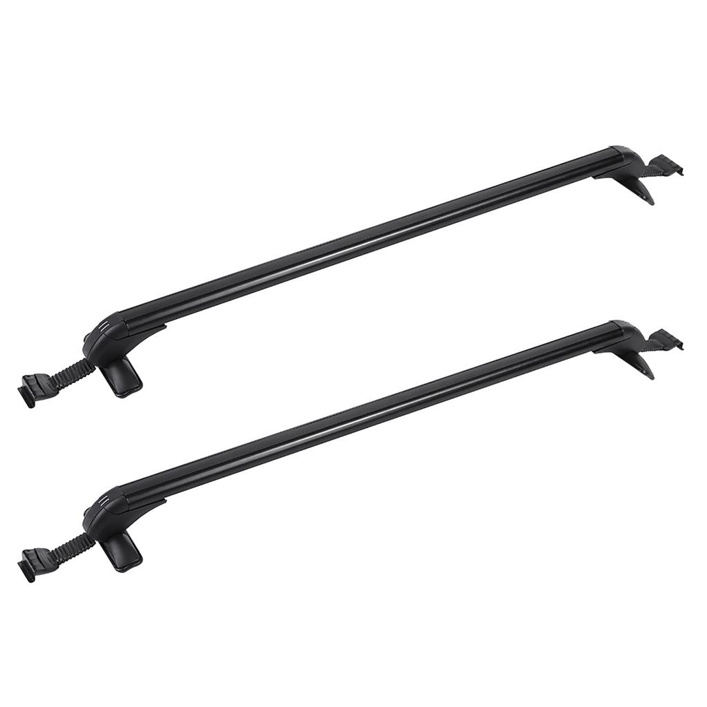   2x Aluminum Car Top Luggage Luggage Roof Rack     Carrier with 2 Buttons, Hvy Duty Roof Rack Compatible with Most Vehicles