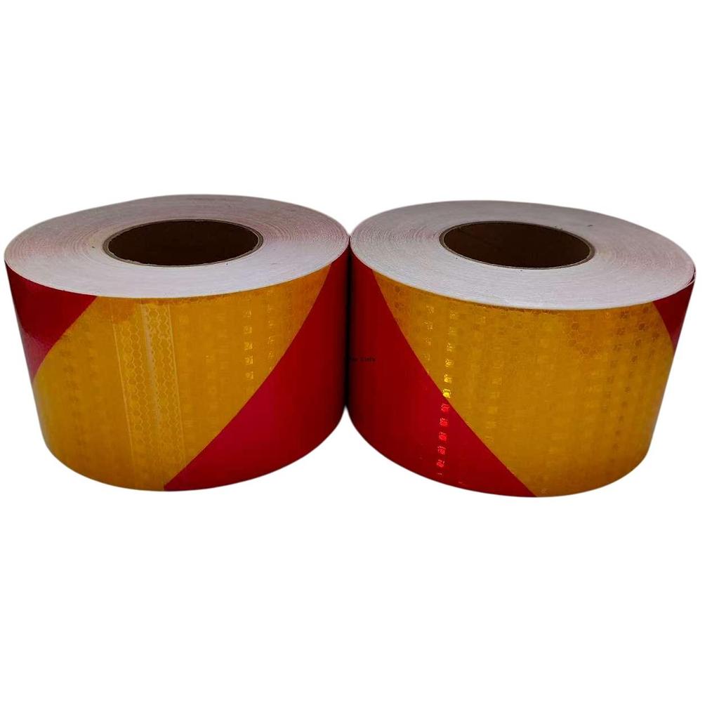 5cm/10cm/15cm/20cm*5m Twill Reflective Waterproof Tape Yellow-Red Left Or Right Self-adhesive Reflectors Conspicuity Car Sticker