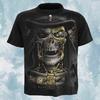 Men's Casual Skull 3D Printed T-shirt Summer Mountain Short Sleeve Top