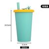 Platinum Silicone Straw Cup Ins Style Portable Durable High Temp Resistant Kids Water Bottle
