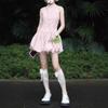 French First Love Fishing Dating Dress Female Summer New Waist Thin Small Sleeveless Neck Milk Sweet Dress