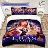 Pościel z motywem Taylor Swift, poszewka na kołdrę i poszewki na poduszki, prezent urodzinowy (1 poszewka na kołdrę + 2 poszewki na poduszki, wkładki do poduszek nie są dołączone)JM009