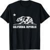 California Funny State Bear Vintage Distressed Graphic T-Shirt