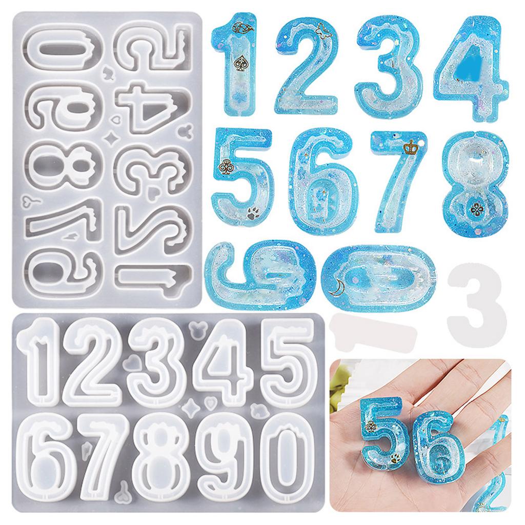 Number Mold 0 To 9 Silicone Mould Epoxy Resin Molds for DIY Handmade Crafts Wedding Jewelry Necklace Pendant Decorations