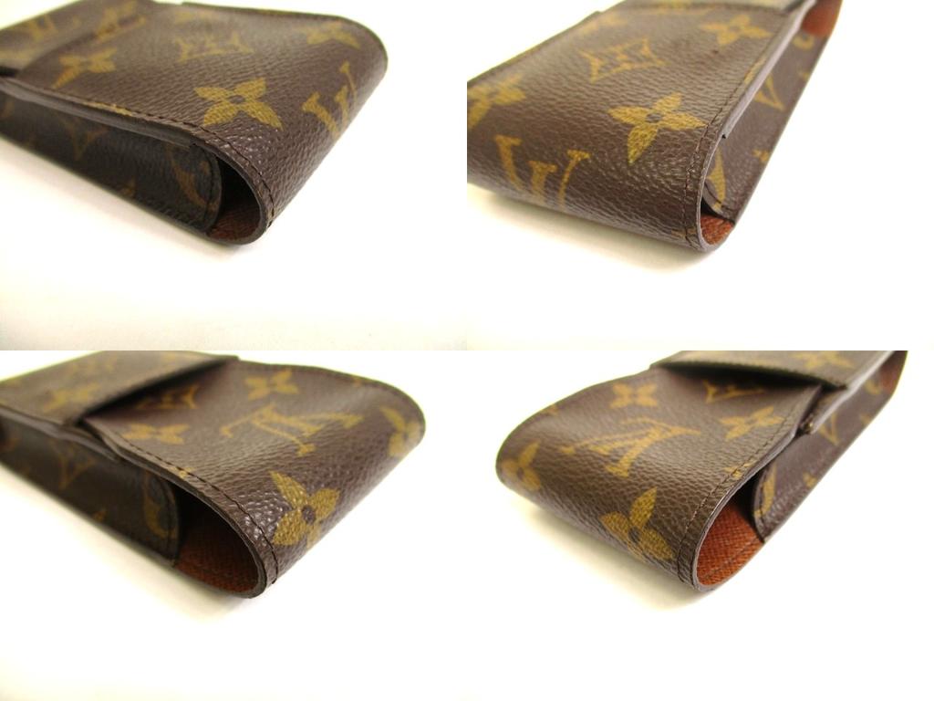 Authentic LOUIS VUITTON Monogram Leather Brown Cigarette Cases #a953  Refurbished
