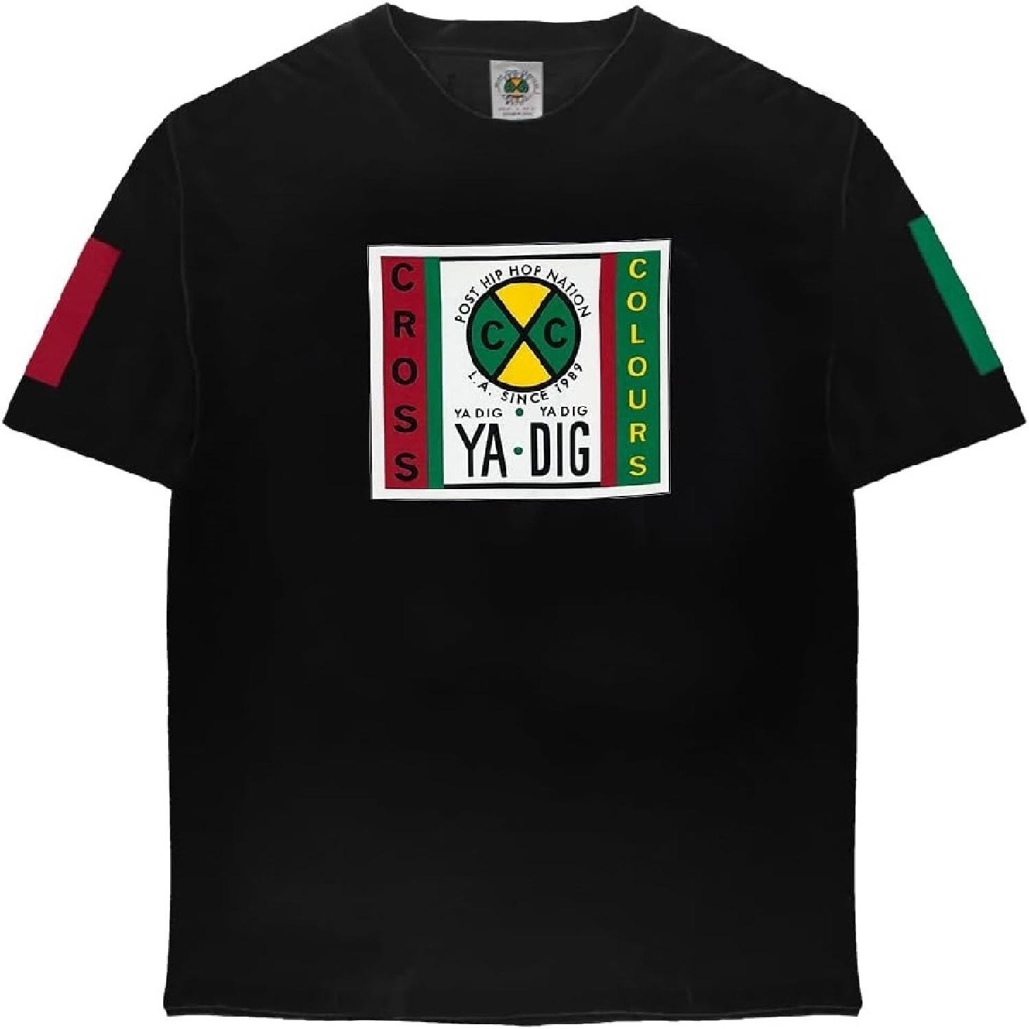

CROSS COLOURS Городской Ретро 1990-х Винтаж _ Футболка S чёрный