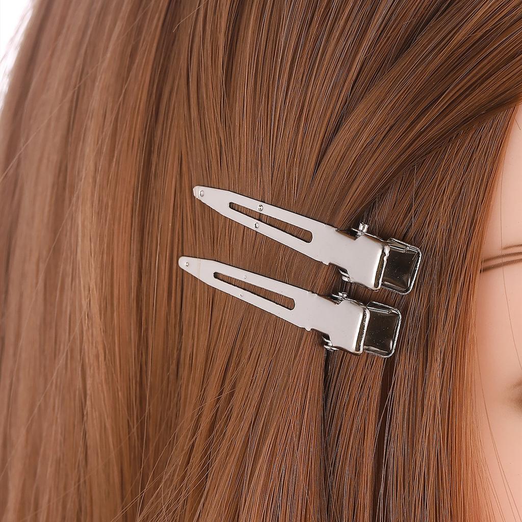 20-60pcs Women's Metallic Silver Fashion Hair Clip For Daily Wear Street Fixed Hair Pin Professional Ladies Salon Curl Hairclip
