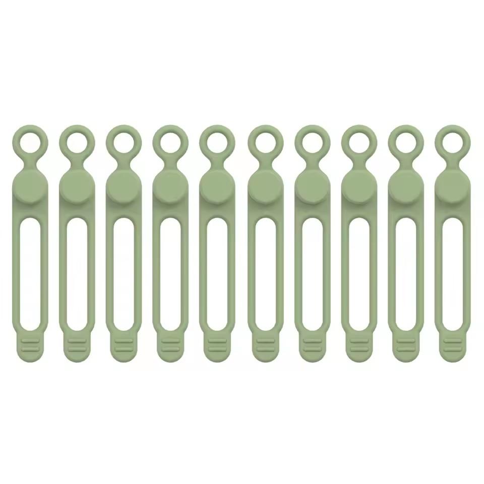 Silicone Cable Ties Set Elastic Reusable Cord Organizer Multi-function Wire Clip Bandage Cable Wire Storage Harness Strap